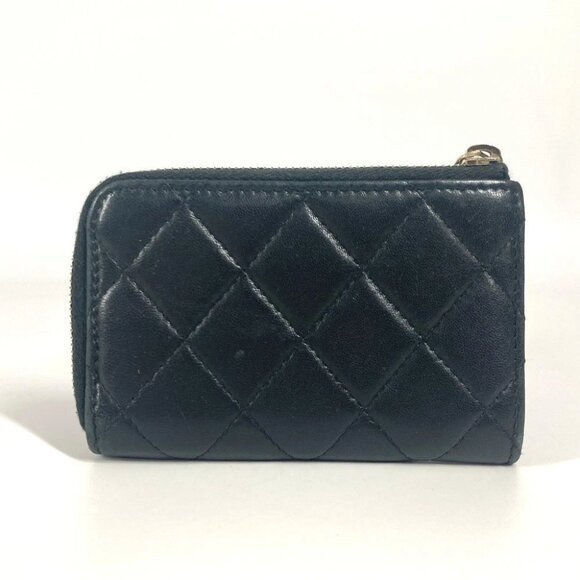 CHANEL CC CC Mark Logo Matelasse Quilted Wallet L-shaped zipper coin purse - Picture 11 of 16